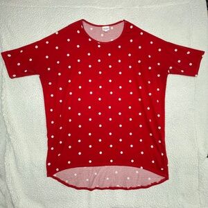 Women’s Red Polka Dot LuLaRoe XL Tunic Top